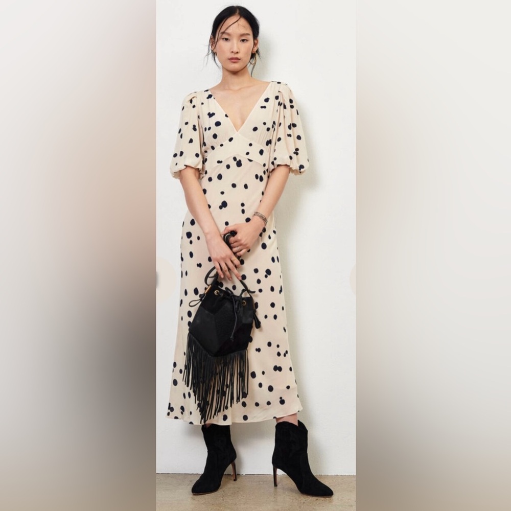 Brand new with tags! BASH Paris Delize Dress in Ecru - Size S